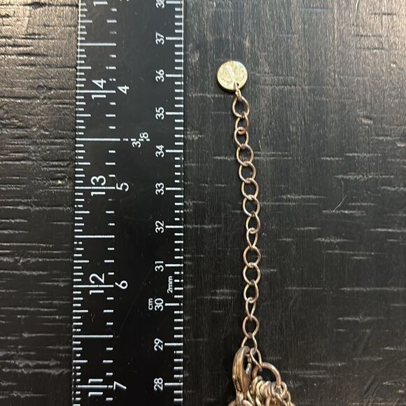 Talbots Seedbead Gold Tone Turquoise Blue Multi Strand Necklace Boho Classy - Picture 9 of 9